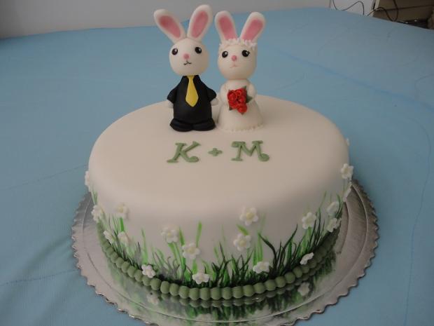 svadobná so zajačikmi, torta, Svadobné torty, Janka208, 1