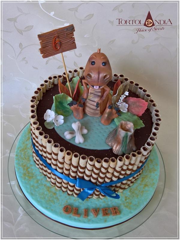 Malý sladký "Dino" - dinosaur, torta, Rozprávkové torty, Tortolandia.sk, 2
