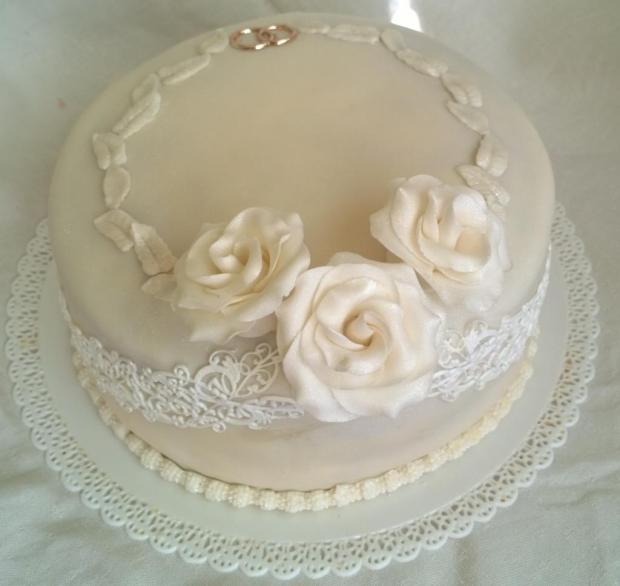 Svadobná perleťová..., torta, Svadobné torty, Mariolka, 1