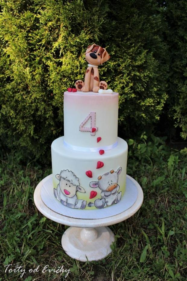 Psík s kamarátmi, torta, Torty so zvieratkami Psík s kamarátmi, torta, Torty so zvieratkami, Torty od Evičky, 1