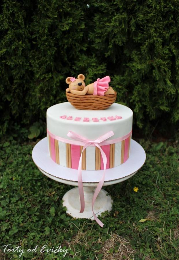 Krstinový medvedík , torta, Torty na krstiny, Torty od Evičky, 1