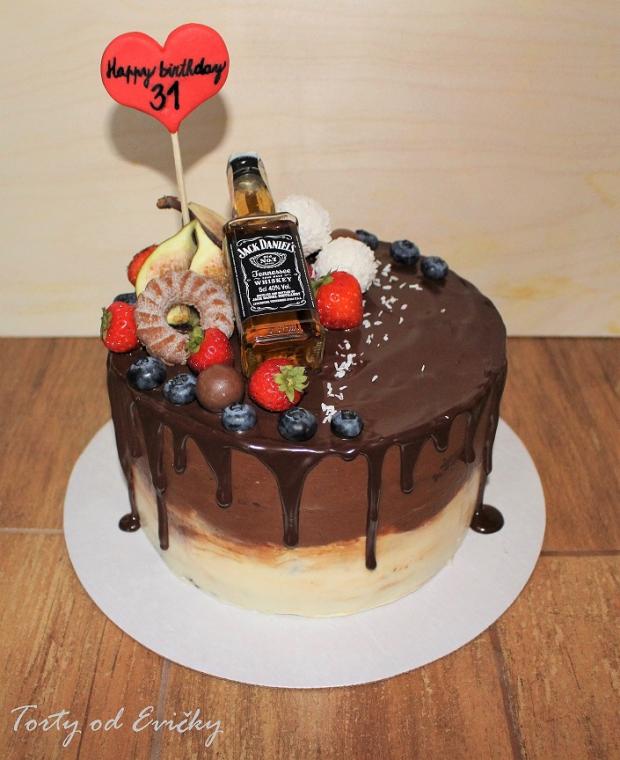 Drip torta s alkoholom, torta, Čokoládové torty, Torty od Evičky, 1
