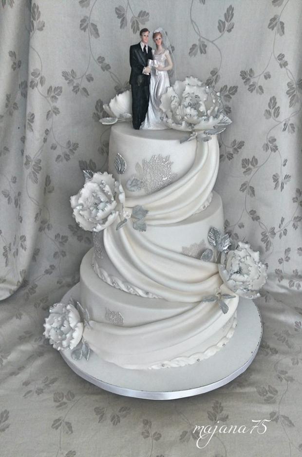 so zavojom , torta, Svadobné torty so zavojom , torta, Svadobné torty, majana75, 1