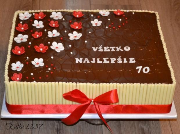 k 70tke čokoládová, torta, Čokoládové torty, katka1237, 1