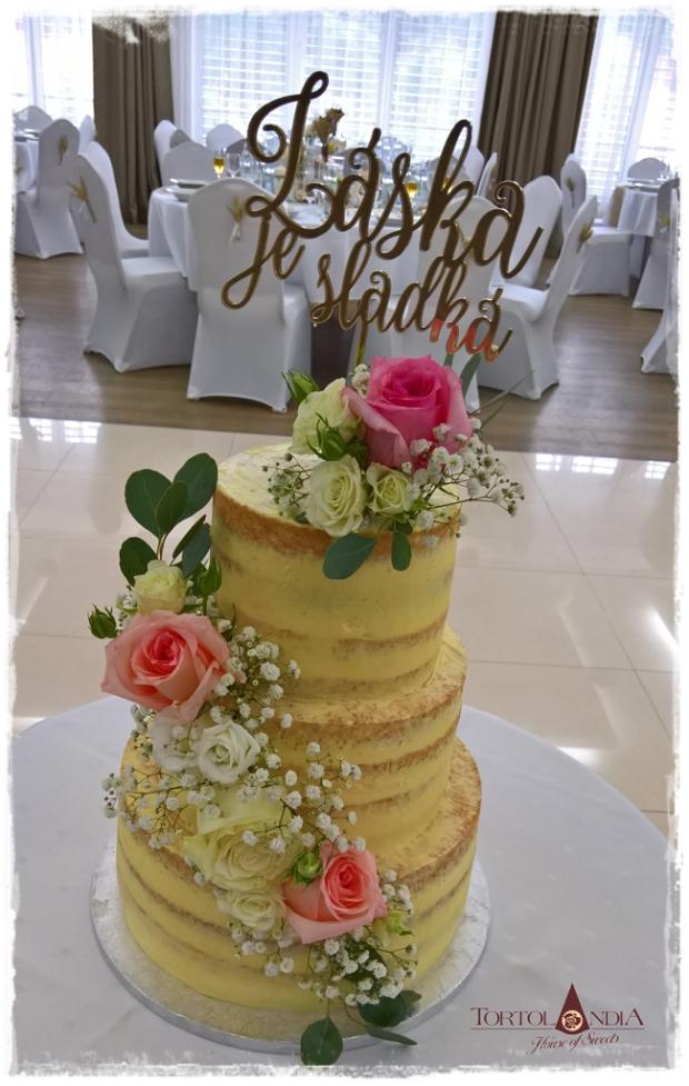 Svadobná polonahá , torta, Svadobné torty, Tortolandia.sk, 2