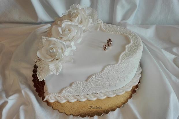 Svadobné srdce do daru..., torta, Svadobné torty, Kadanka, 3