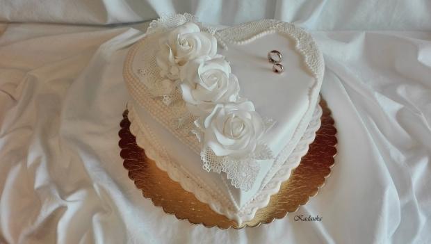 Svadobné srdce do daru..., torta, Svadobné torty, Kadanka, 2