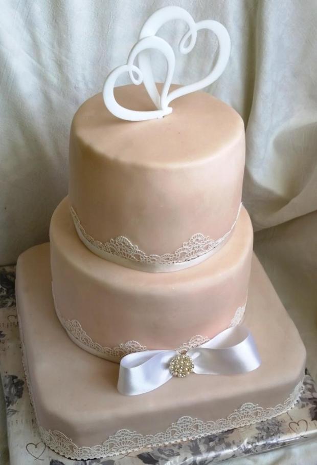 Svadobná poschodová elegantná..., torta, Svadobné torty, Mariolka, 1