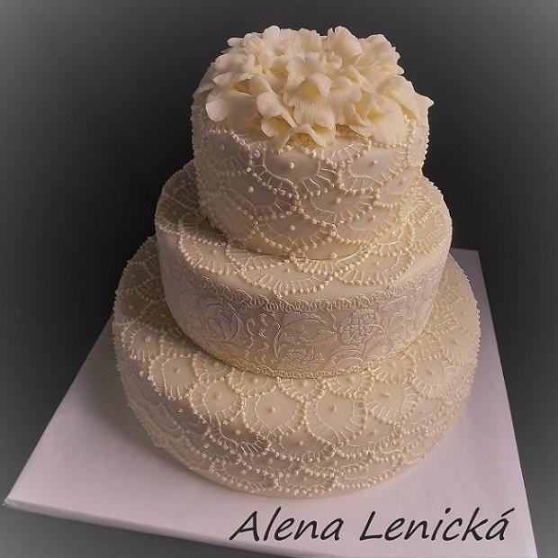 Svadobná, torta, Svadobné torty, Alena Lenicka, 1