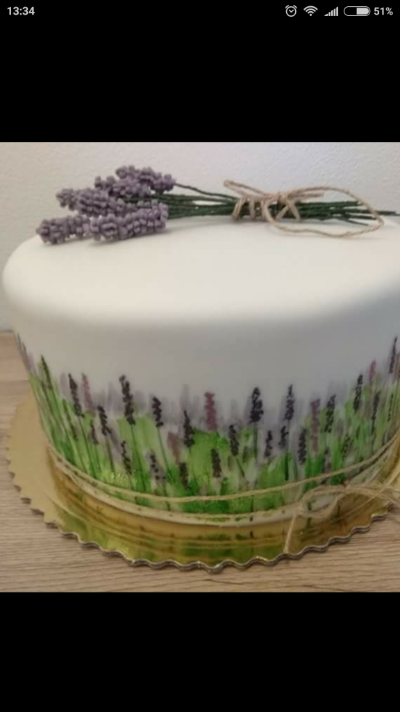 Levandulova , torta, Narodeninové torty, samporka, 1