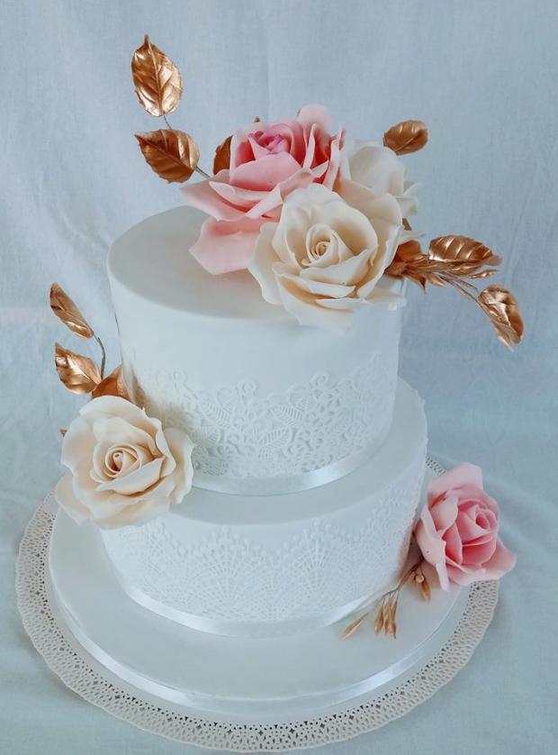 svadobná s ružami, torta, Svadobné torty, mlssna alena, 1