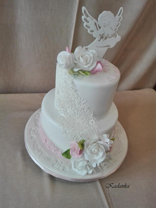 Na krstiny vo vintage štýle..., torta, Torty na krstiny, Kadanka, 3