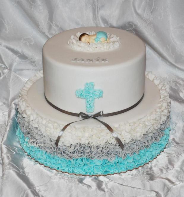 krstinová s volanikmi, torta, Torty na krstiny, Katarina139, 1