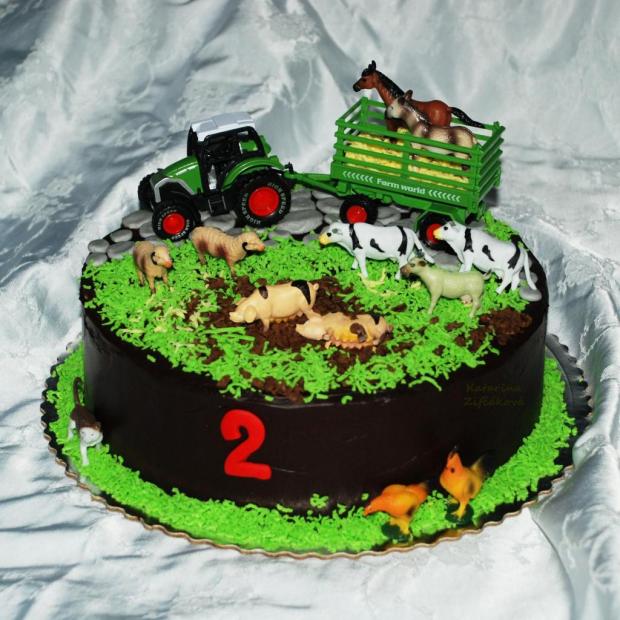 traktor, torta, Torty autíčka, vláčiky, Katarina139, 1