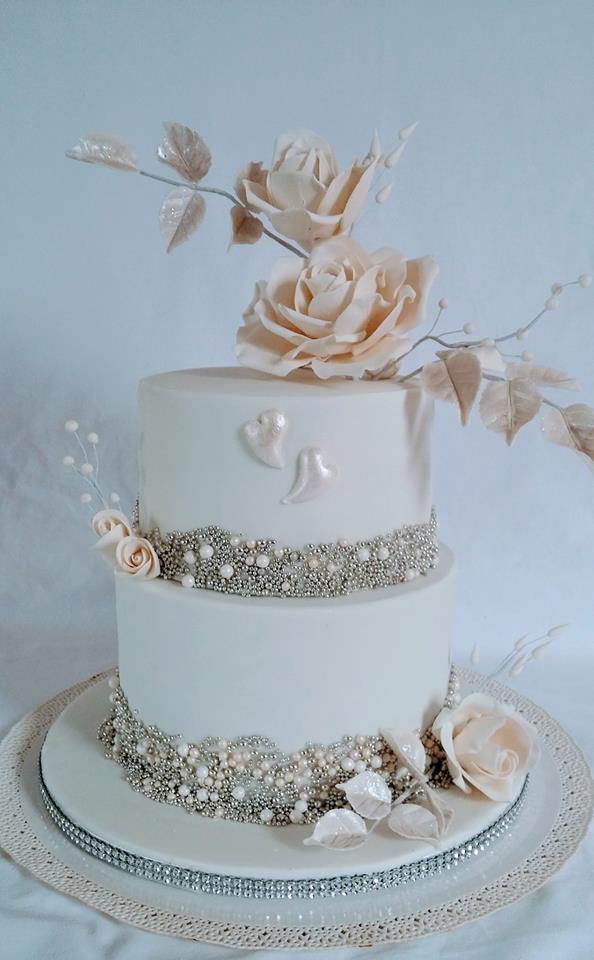 svadobna, strieborno biela, torta, Svadobné torty, mlssna alena, 2