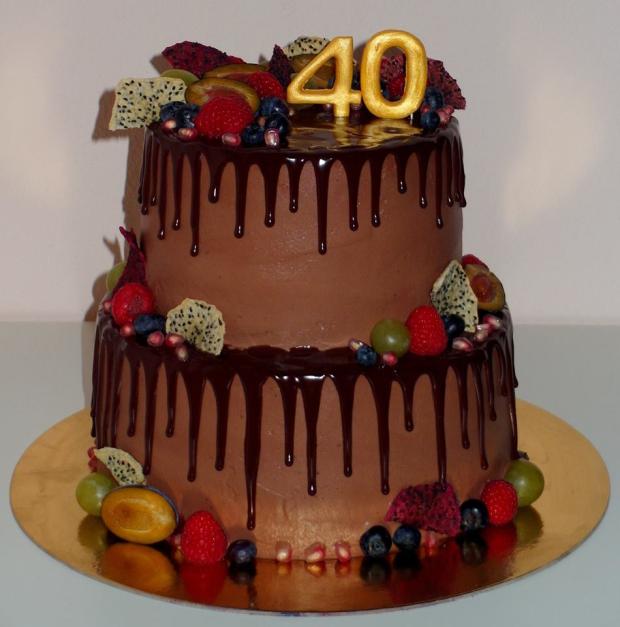 Pre chlapa k 40-tke, torta, Drip torty, MYŠKA B., 1