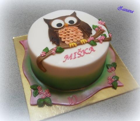 sovička, torta, Torty pre dievčatá sovička, torta, Torty pre dievčatá, zana, 1