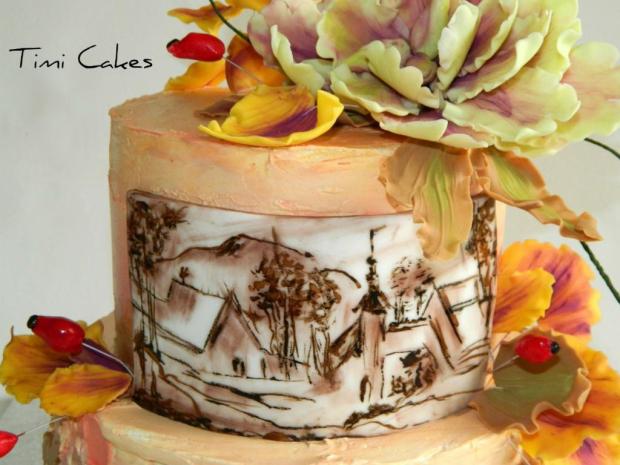 na želanie jesenná s drevenicami, torta, Narodeninové torty, T i m e a, 3