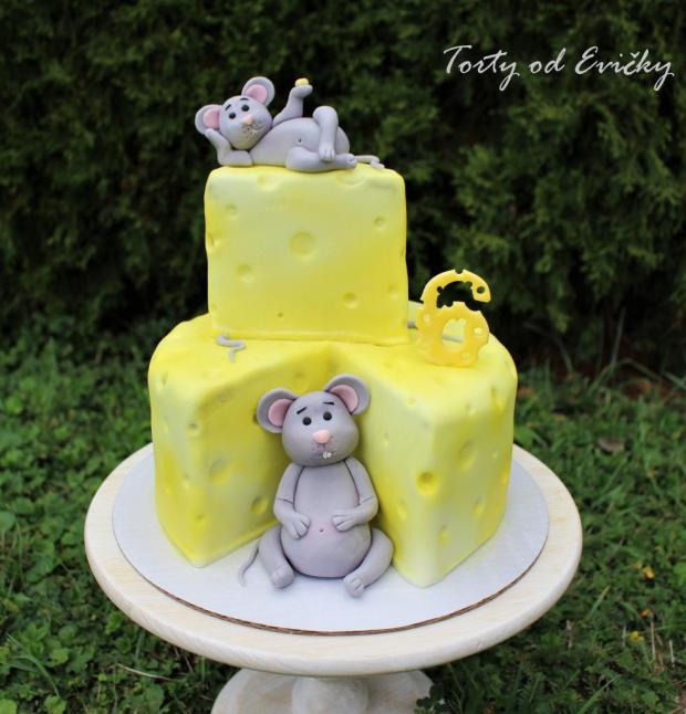 Myšky a syr, torta, Torty so zvieratkami, Torty od Evičky, 1