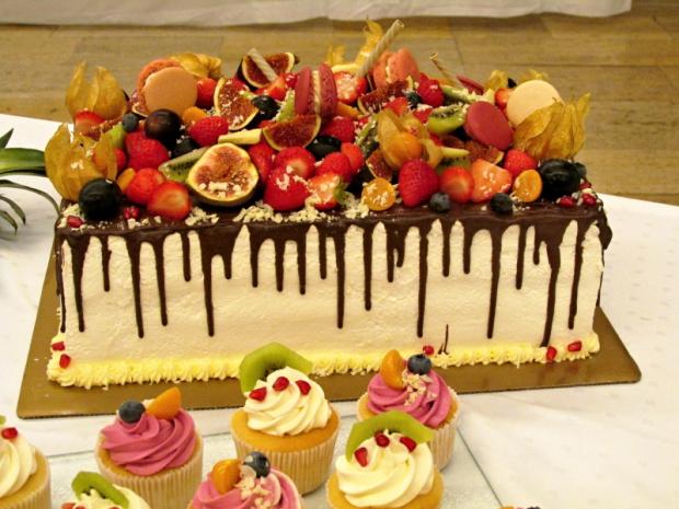 So stekancami a ovocím, torta, Drip torty, HenikaB, 1