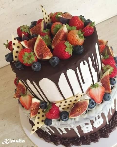 S čerstvým ovocím , torta, Drip torty, TORTY Klaudia, 2