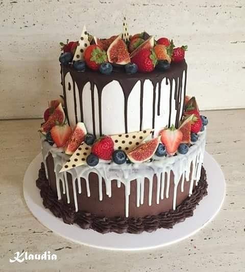 S čerstvým ovocím , torta, Drip torty, TORTY Klaudia, 1