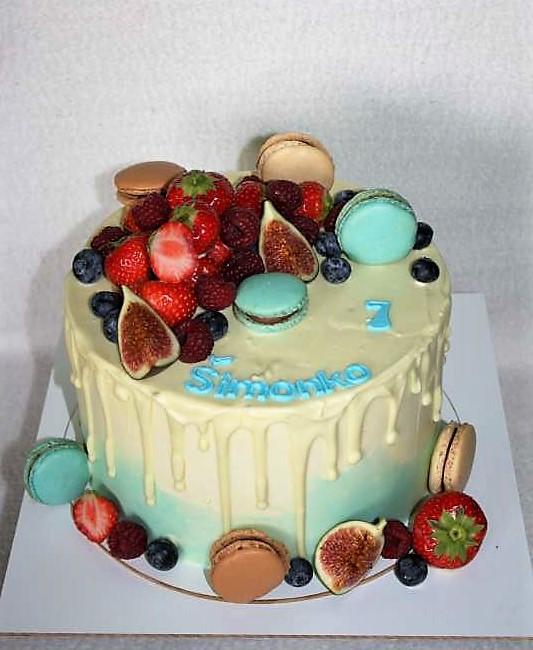 Drip torta s bielou čokoládou, torta, Drip torty, stanula, 1