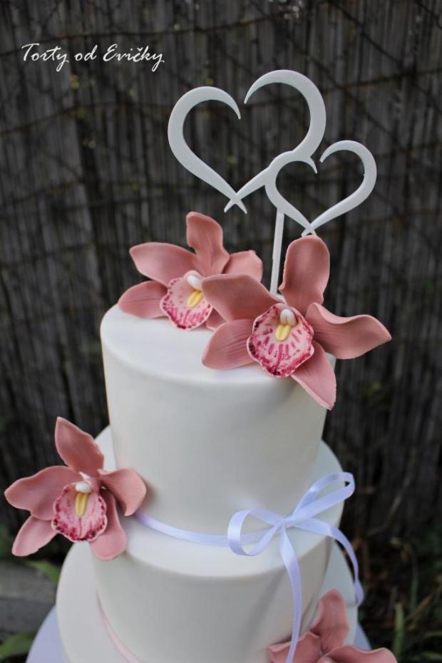 Svadobná s orchideami, torta, Svadobné torty, Torty od Evičky, 2