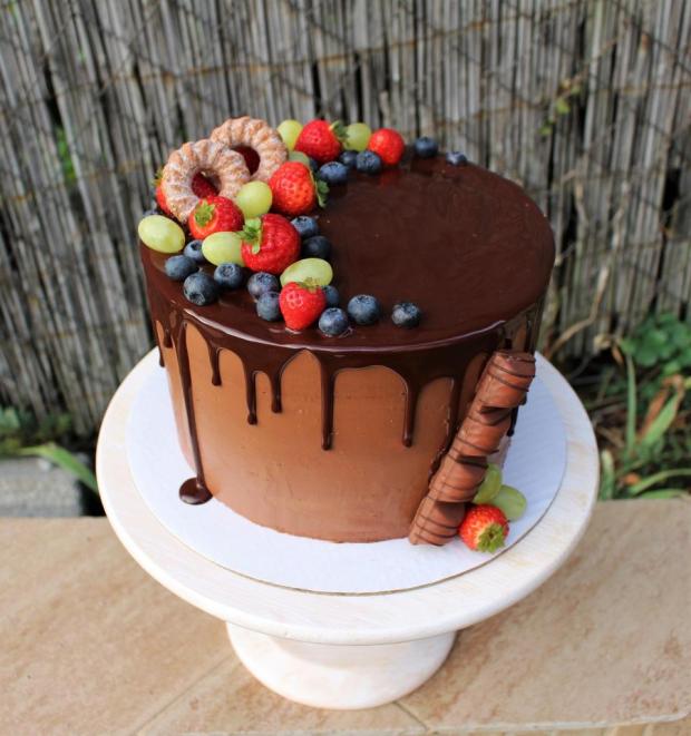Čokoládová drip torta, torta, Drip torty, Torty od Evičky, 1