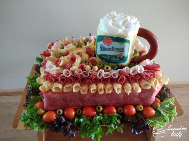 Slaná s pivom, torta, Slané torty, tortovo, 1