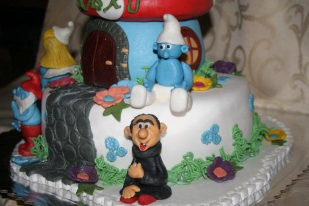 Šmolko torta, torta, Rozprávkové torty, Zuzana Knapikova, 3