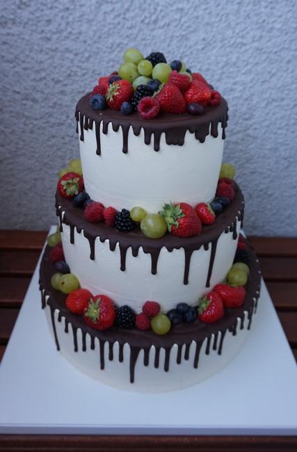 Svadobná, torta, Drip torty, zabinka, 1