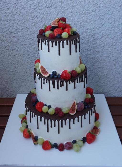 Svadobná, torta, Drip torty, zabinka, 1