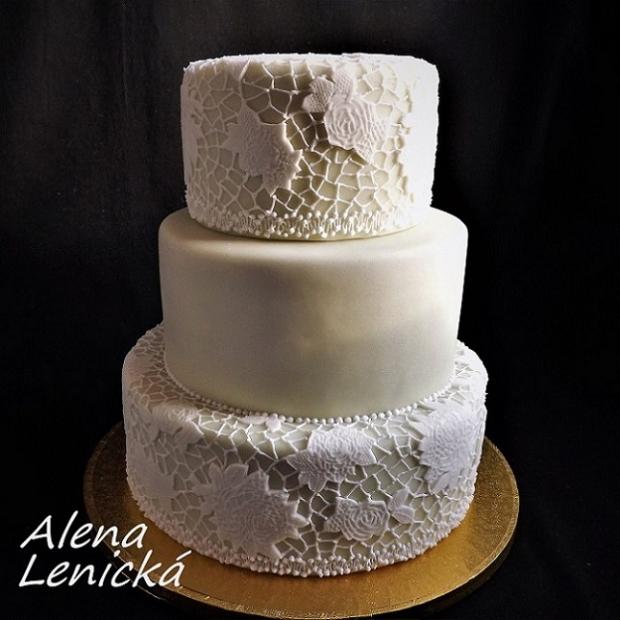 Svadobná, torta, Svadobné torty, Alena Lenicka, 1