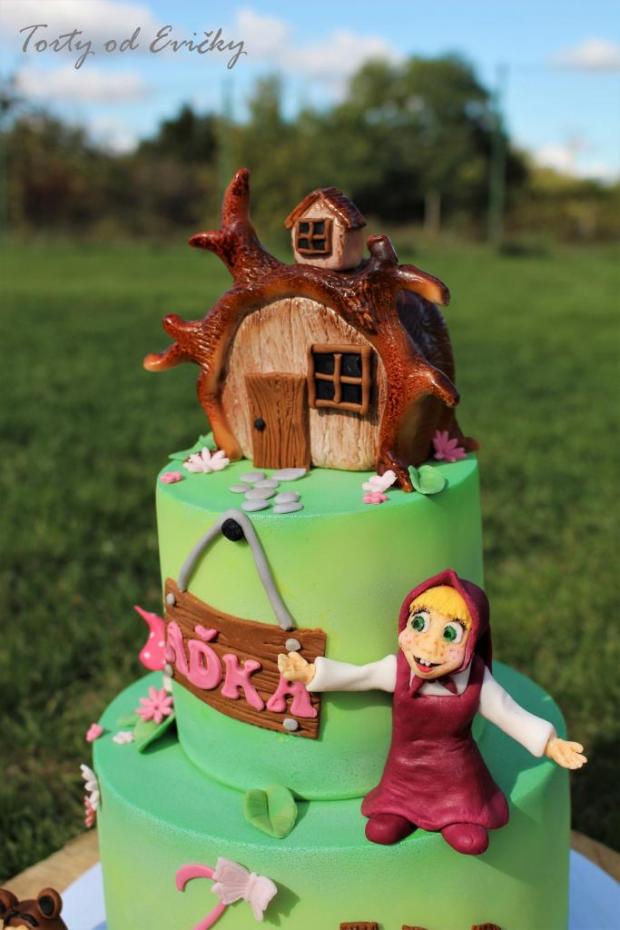 Máša a medveď, torta, Rozprávkové torty, Torty od Evičky, 2
