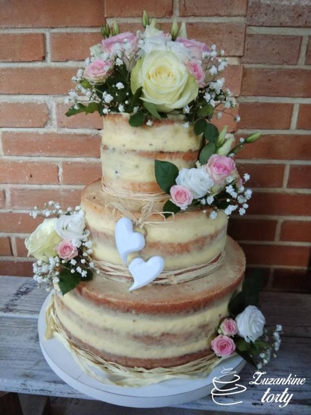 So živými kvetmi, torta, Nahé torty, tortovo, 1