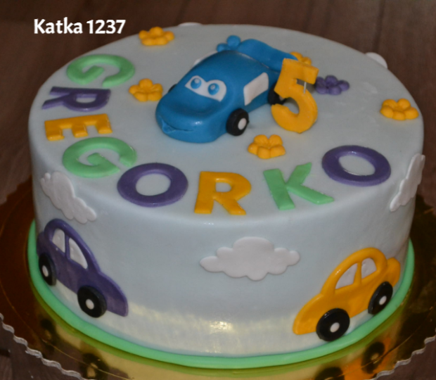 s autíčkom, torta, Torty autíčka, vláčiky, katka1237, 1