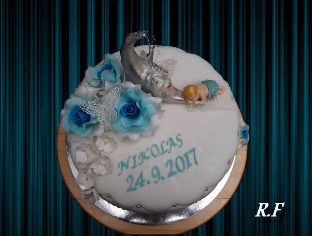 v modrom, torta, Torty na krstiny, Ruzena Farkasova, 1