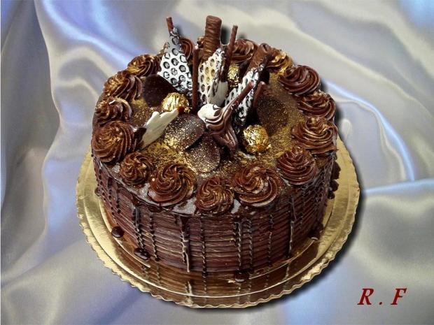 čokoladova s 24 karat.jedlym zlatom, torta, Drip torty, Ruzena Farkasova, 1