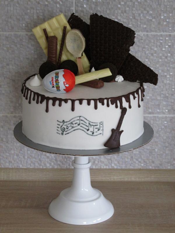 Pre milovníka hudby a čokolády, torta, Drip torty, HenikaB, 1