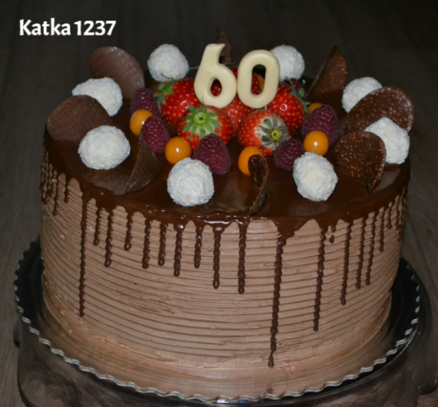 čokoládová k 60tke, torta, Drip torty, katka1237, 1