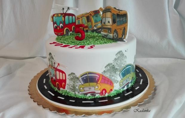 Pre milovníka autobusov a trolejbusov, torta, Torty autíčka, vláčiky, Kadanka, 1