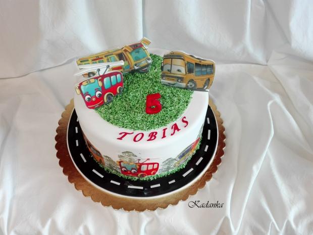 Pre milovníka autobusov a trolejbusov, torta, Torty autíčka, vláčiky, Kadanka, 3