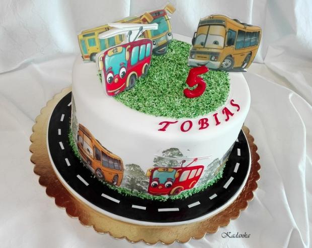 Pre milovníka autobusov a trolejbusov, torta, Torty autíčka, vláčiky, Kadanka, 4