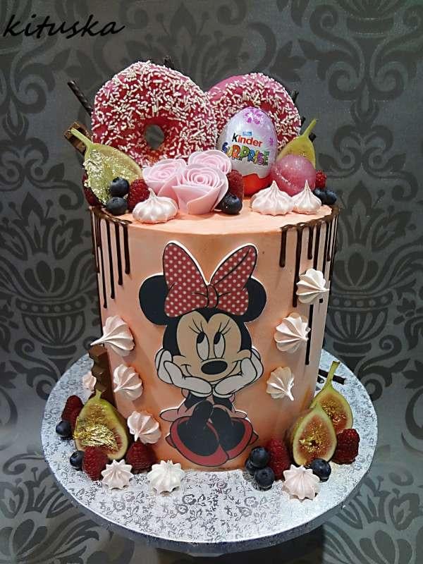 drip cake Minnie, torta, Drip torty, kituska, 1