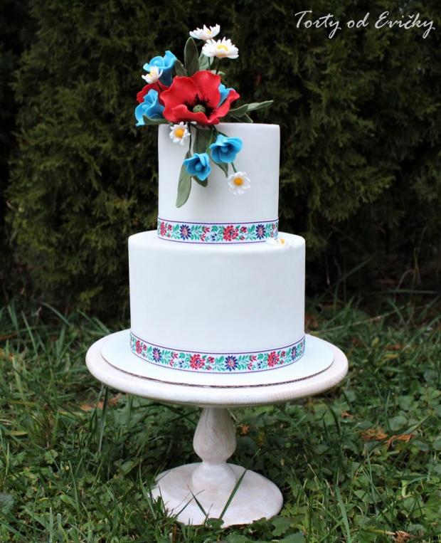 Folklórna svadobná , torta, Svadobné torty, Torty od Evičky, 1