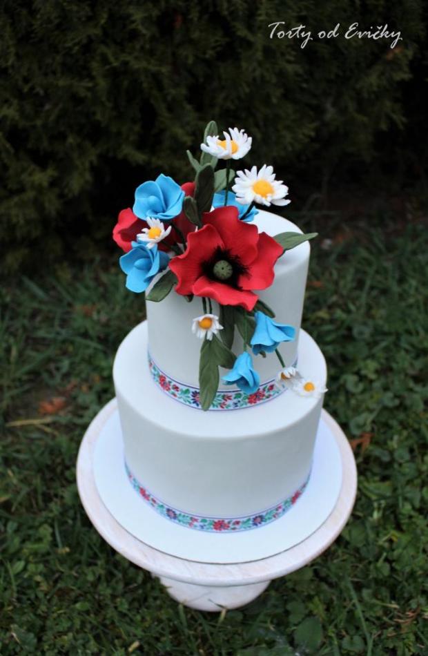 Folklórna svadobná , torta, Svadobné torty, Torty od Evičky, 2