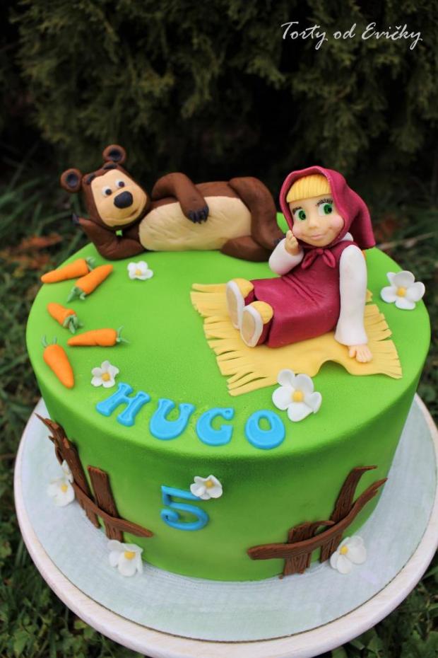 Máša a medveď, torta, Rozprávkové torty, Torty od Evičky, 2