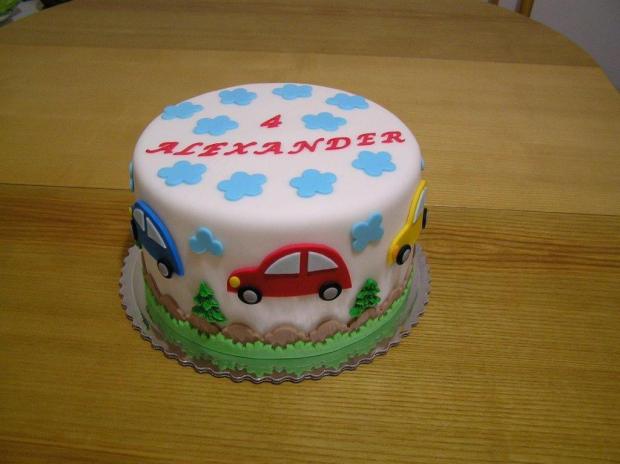 Autíčka, torta, Torty autíčka, vláčiky, ankapro, 1