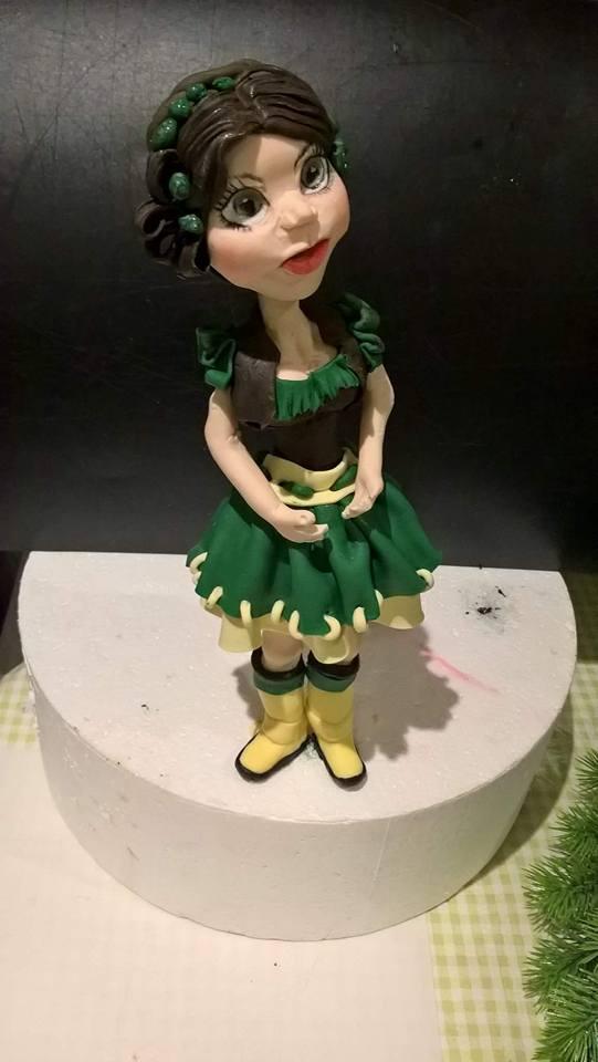 Cukrová figúrka-October fest lady :-), torta, Ozdoby na torty, gongolka, 2